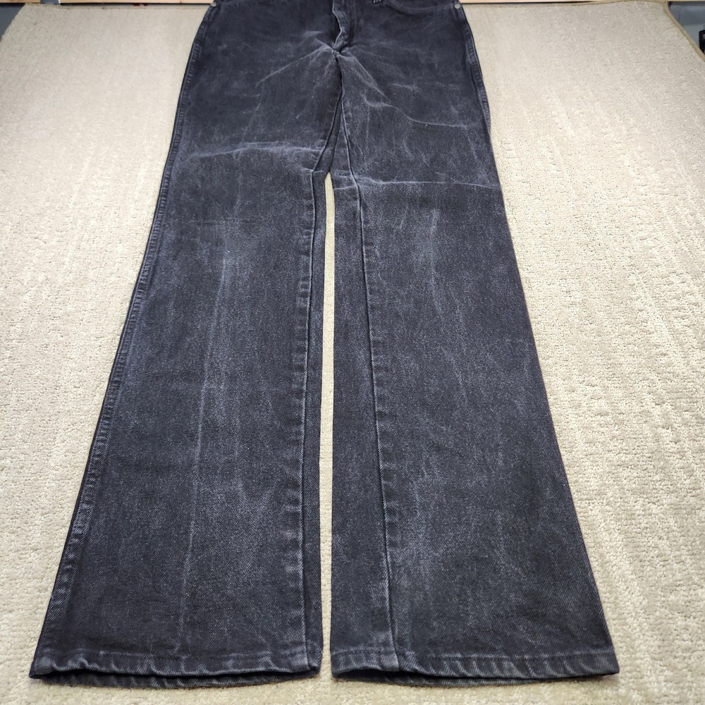 Vintage Wrangler Jeans Men 33x38 Black Denim Bootcut Flare USA MADE 933 Cowboy
